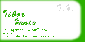 tibor hanto business card